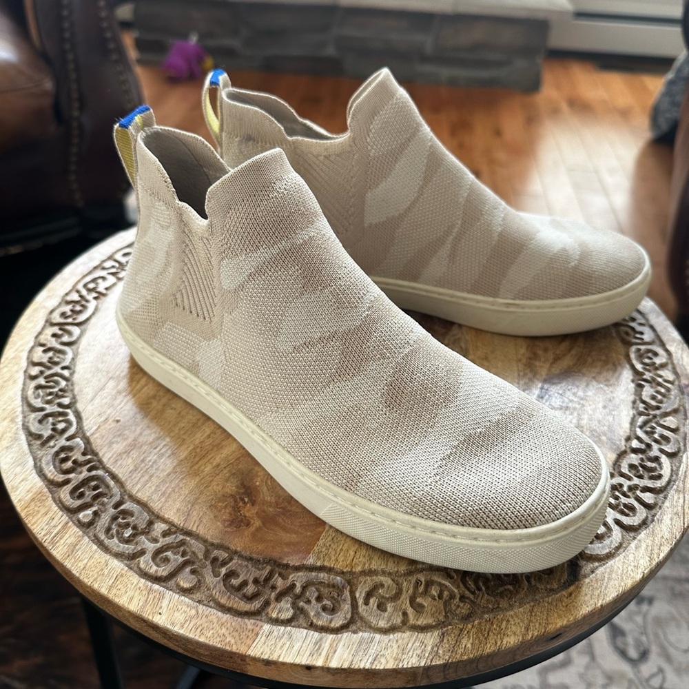 Rothy’s sand camo slip on